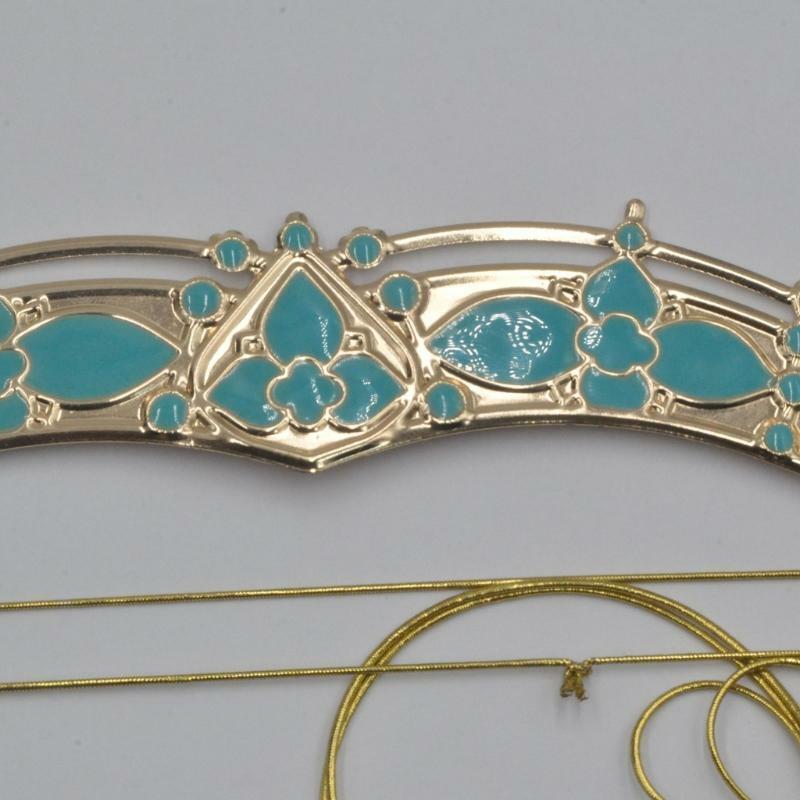 Women Jasmine Headband Earrings Pendant Jewelry Set Dress Up Princess Costume