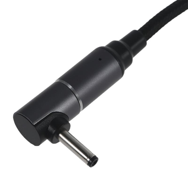 100W Magnetic Type-C to 3.5x1.35mm Converter 19cm Length Laptop Charging Cable