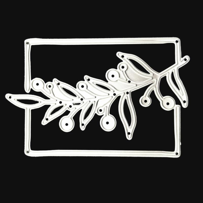 Tree Metal Die Cuts Plants Lace Border Carbon Steel Cutting Dies for Crafts