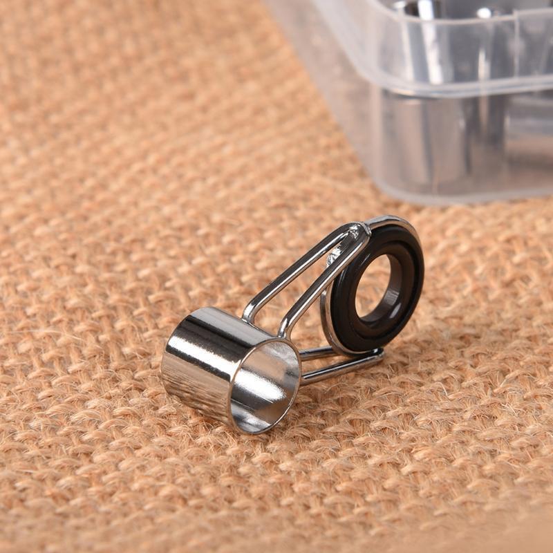75 Pcs Spinning Bait Casting Fishing Rod Guides Integrated Stainless Steel Kit