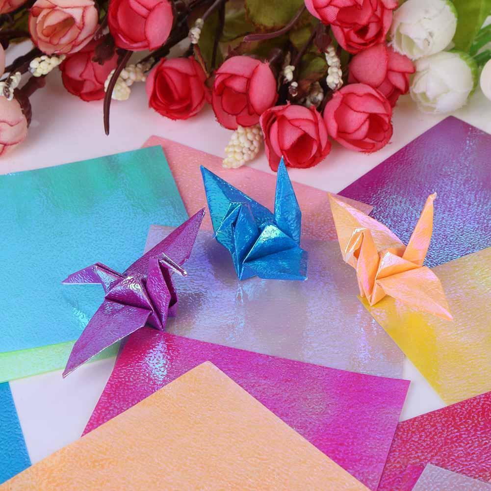 20pcs/set Rectangle Origami Papers Shining Folding Solid Papers for DIY(2)