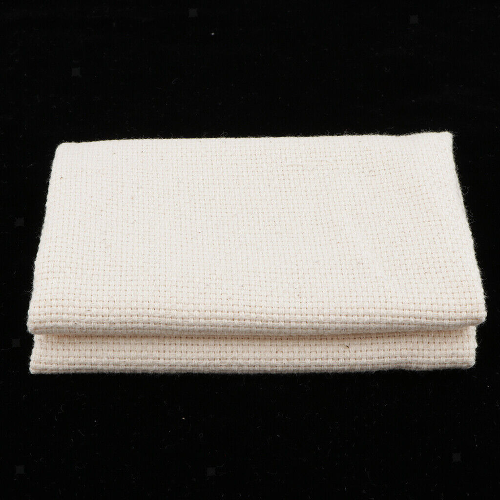 10pcs Rectangle Blank Cotton Rug DIY Craft Embroidery Cloth Sewing Fabric