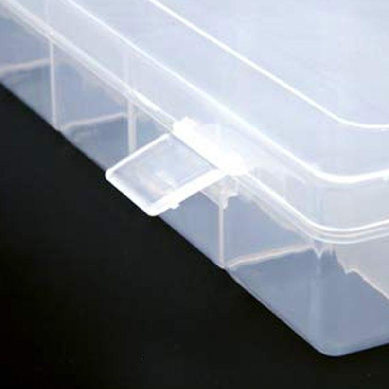 36 Grid Plastic Storage Jewelry Box Organizer Container with Adjustable Dividers