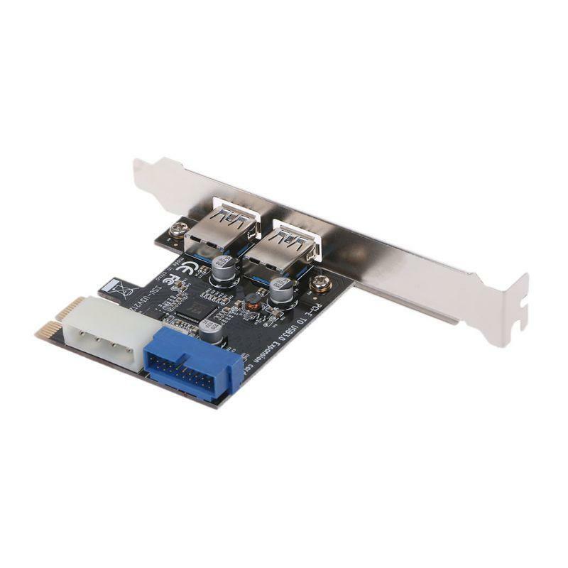 2 Port 19Pin Header PCI Express USB 3.0 Card Adapter 5Gbps Transfer Rate
