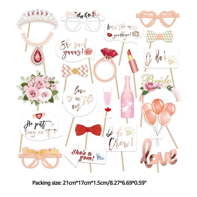 Bride to be Wedding Bachelorette Party Photography Props Set of 23 Decor