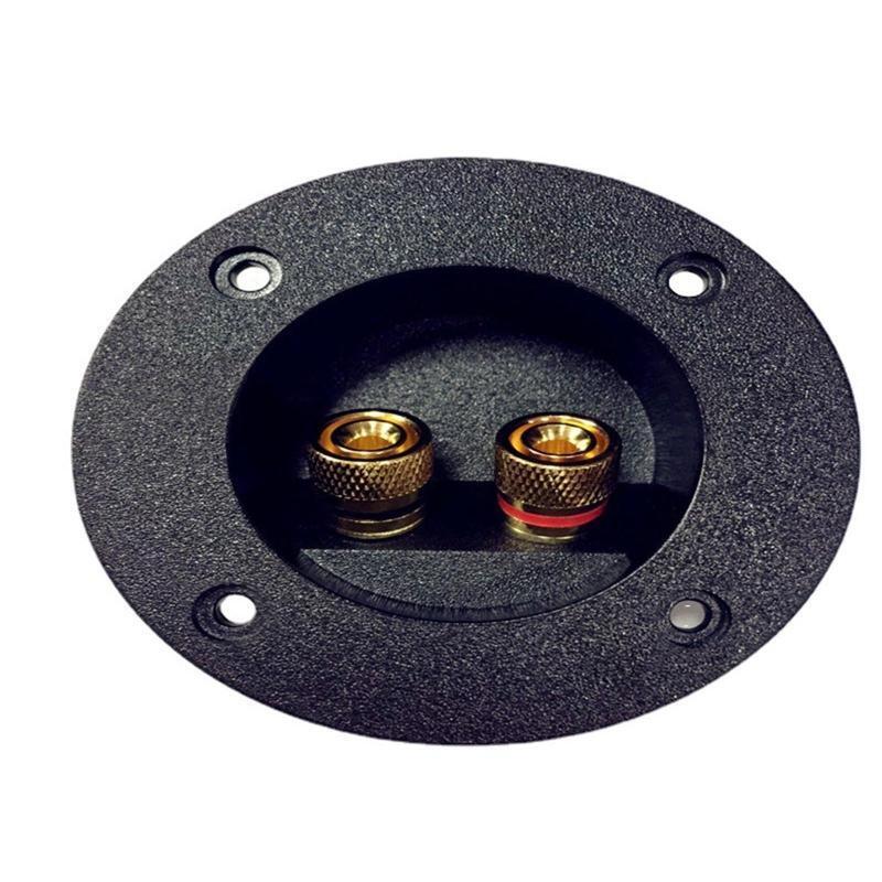 2-Way Speaker Box Terminal Binding Post Screw Cup Connector With 2 Banana Jack