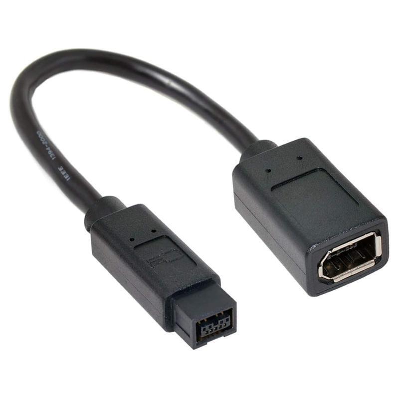 Professional 1394 6Pin Female to 1394b 9Pin Male Firewire Camera Connector Cable