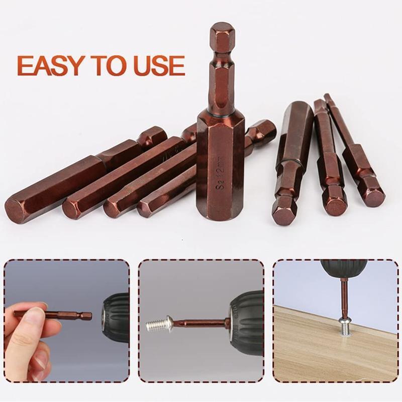 Hex Head Allen Wrench Drill Bit Set Metric & Inch Metal Steel Hex Bit Set 23 Pcs