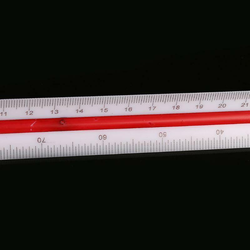 30cm Plastic Triangular Scale Ruler Architect Engineer Drafting Measuring Tool