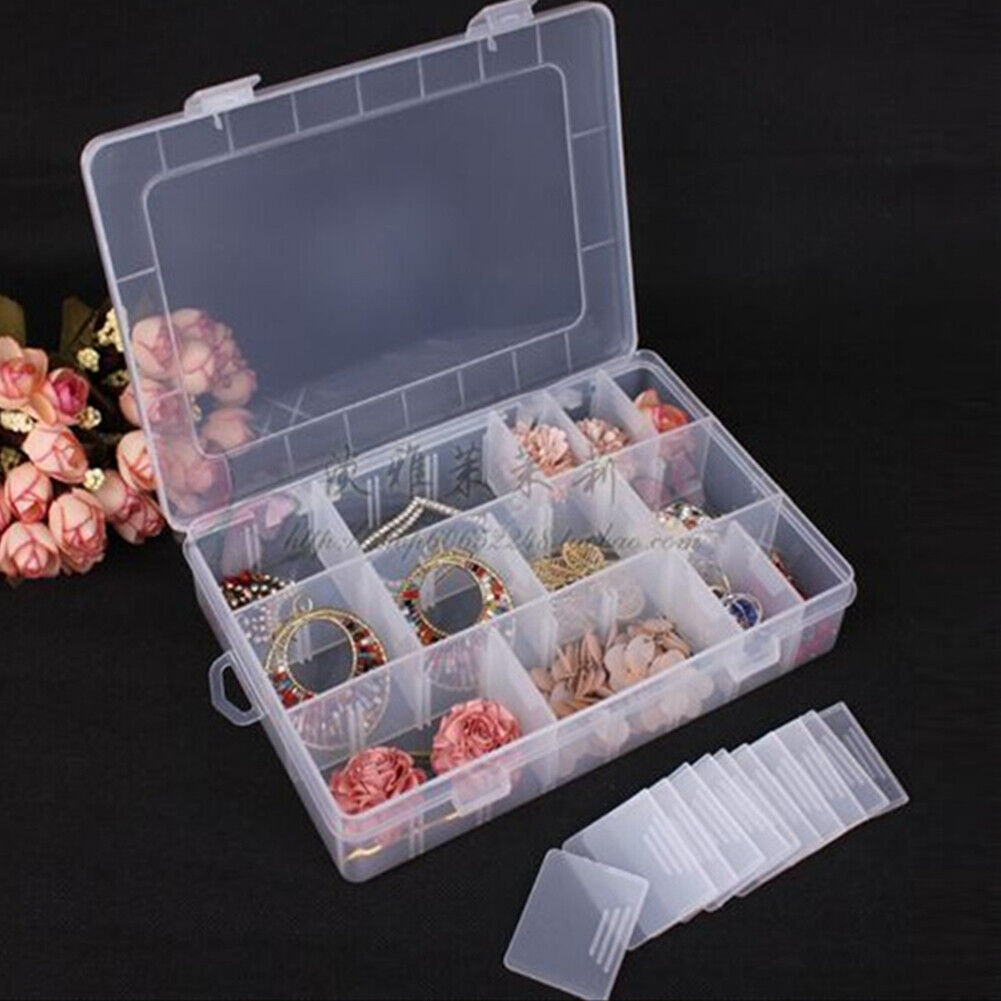 24 Slots Transparent Plastic Fishing Lure Box Fishing Tackle Storage Box