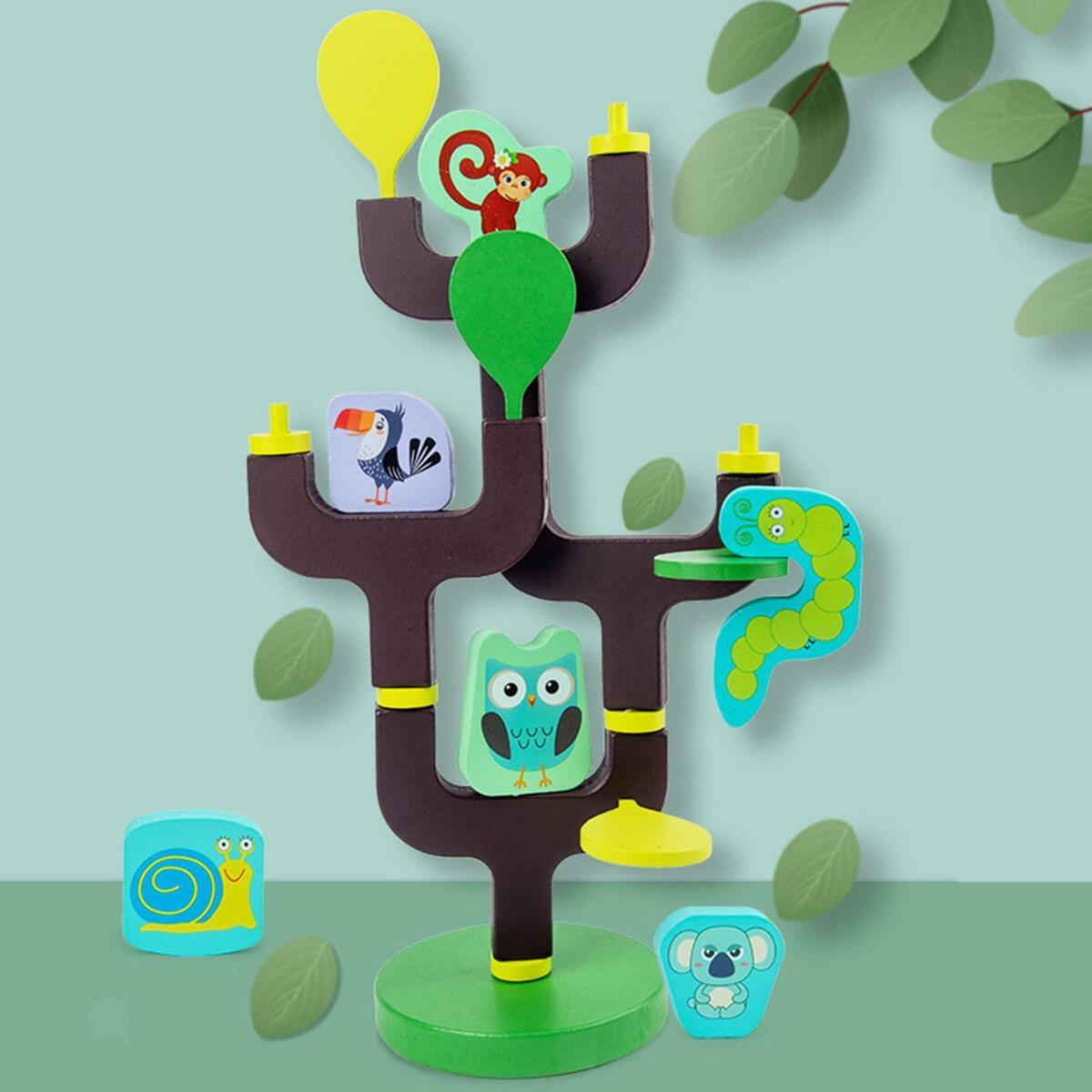 Wooden  Stacking Blocks for Cultivates Spatial Creativity Preschool