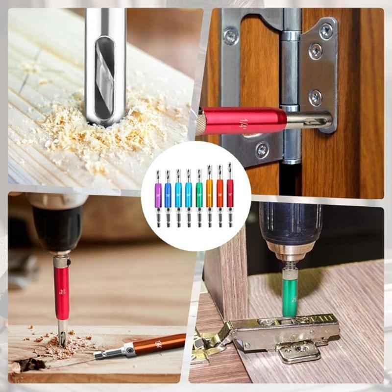 Durable 17x/Set Woodworking Tool Self Centering Hinge Drill Bit for Wooden Doors