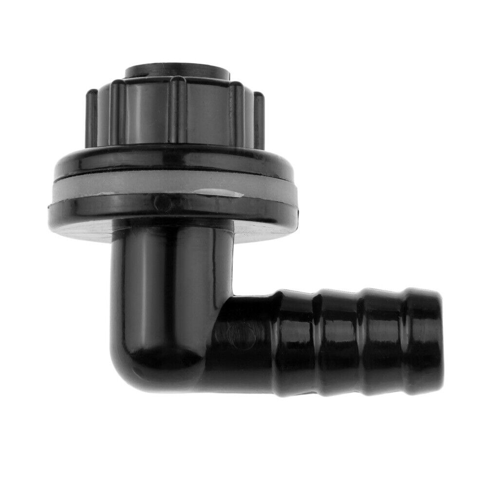 New 1pc Plastic Aquarium Drainage Connector for Fish Tank Dia 1.1cm Black