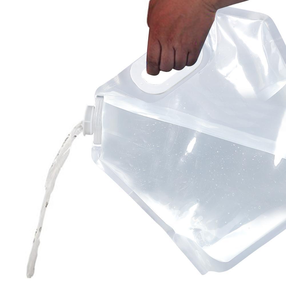 4x PVC Transparent Foldable Water Container Collapsible Water Bags (5L)