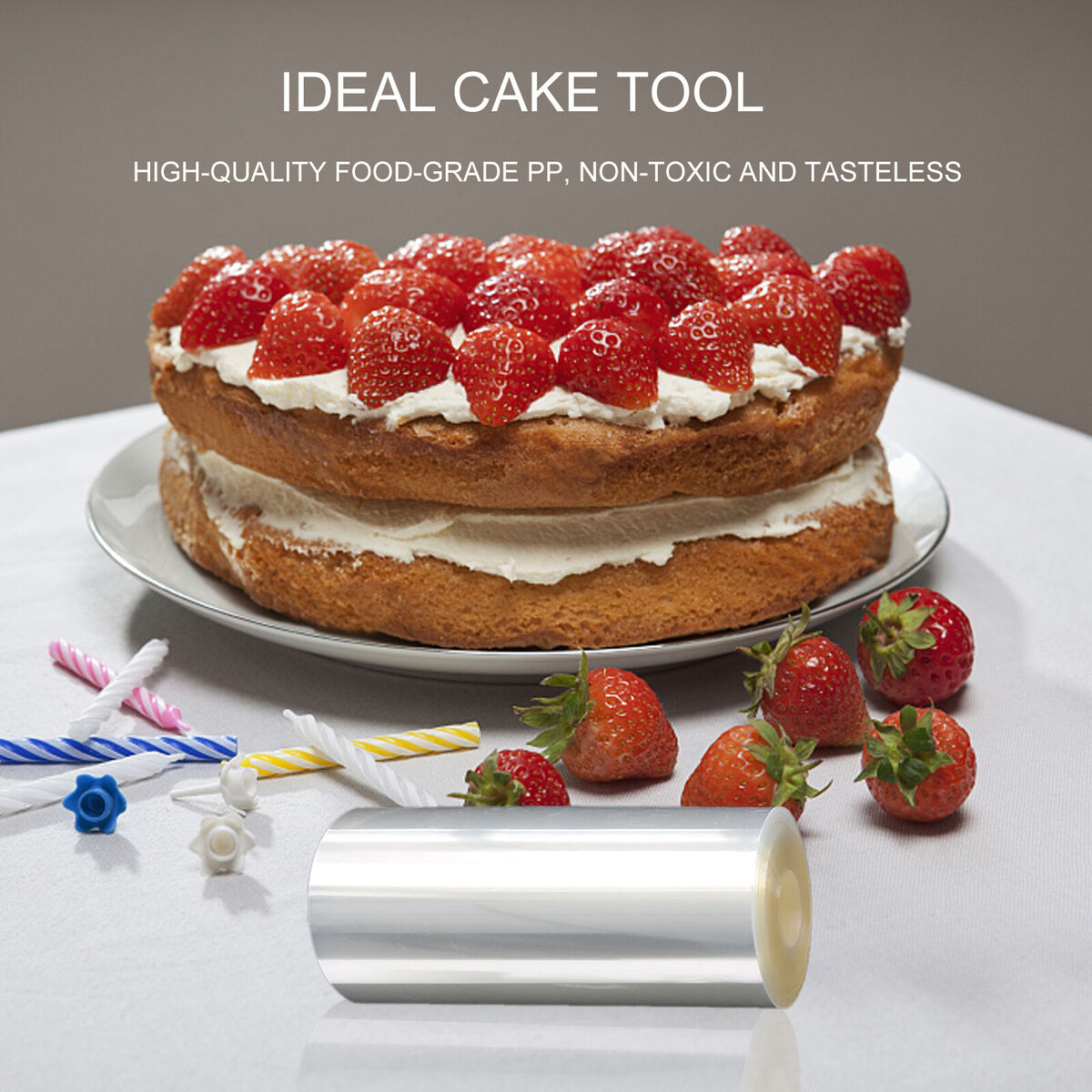 Cake Collars Transparent Cake Rolls Acetate Sheets for Mousse (4.72in)