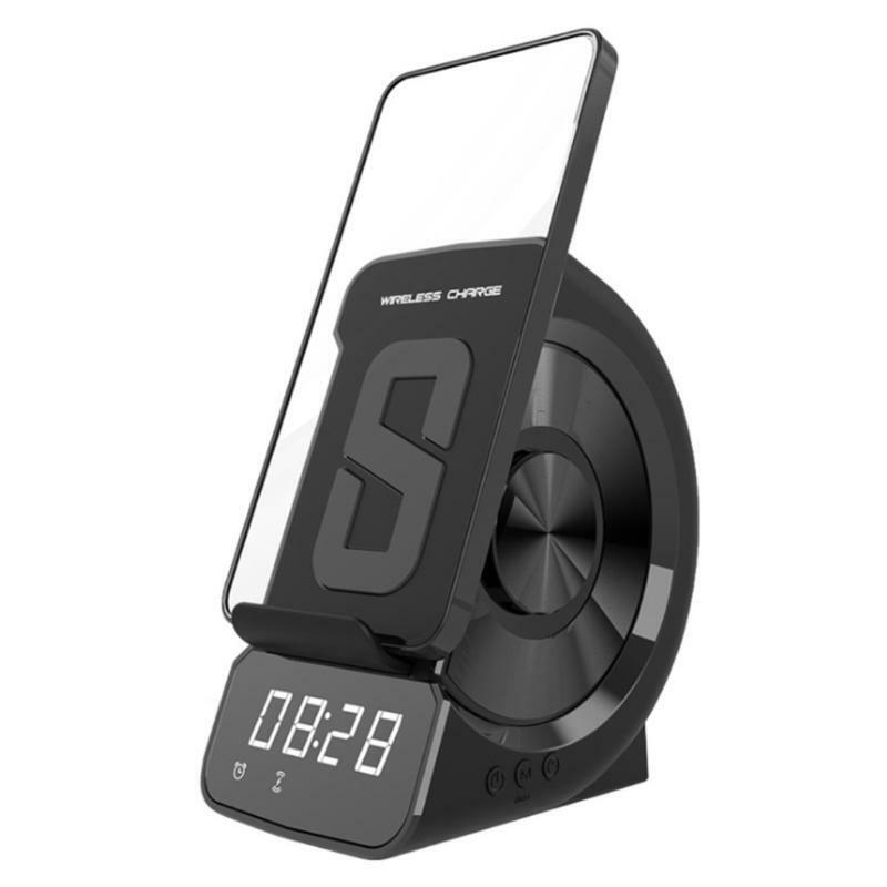 Wireless Alarm Clock Three-in-one Multifunctional Design Usb Charging for Phone
