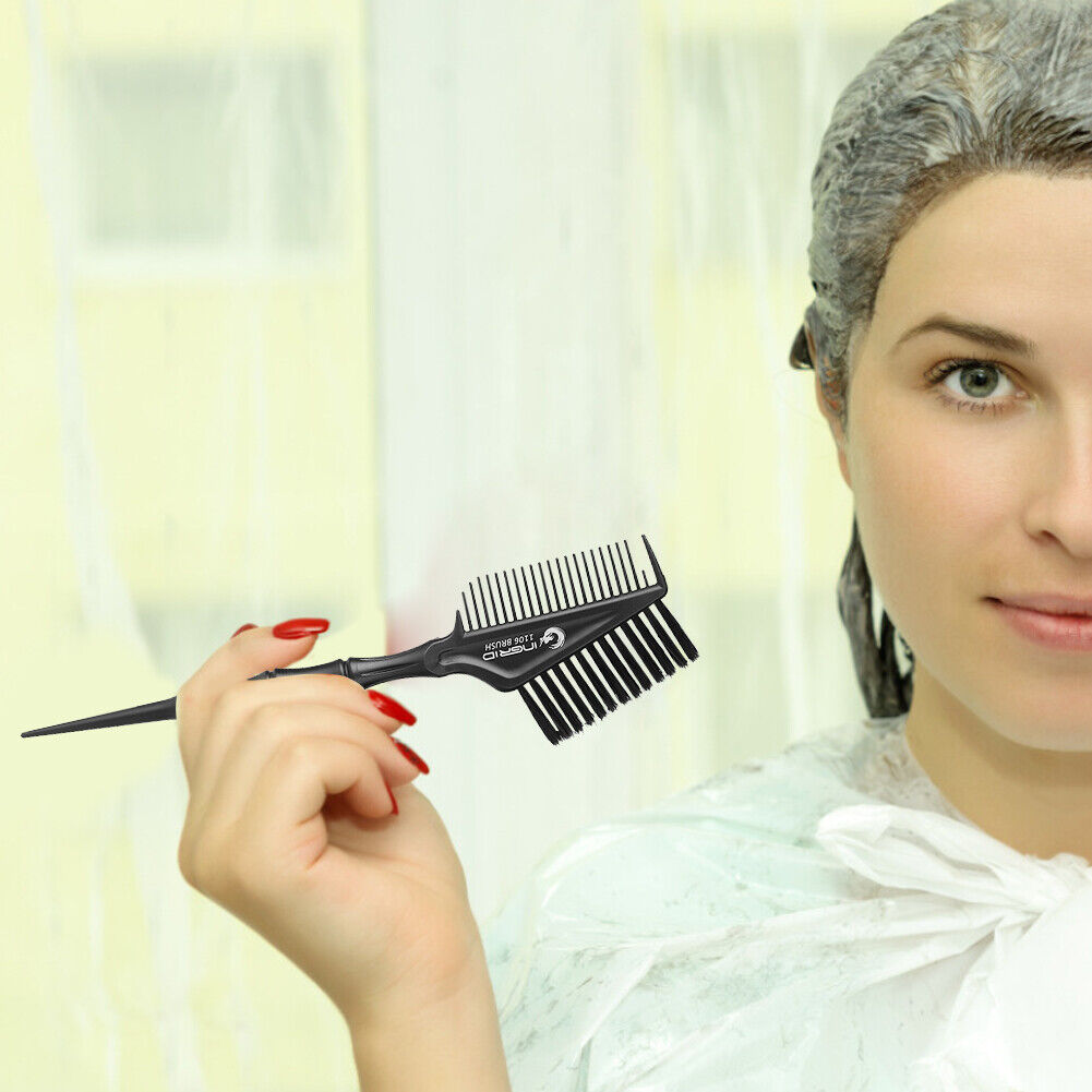 DIY Styling Hair Dye Coloring Comb Barber Tinting Highlighting Hair Brush