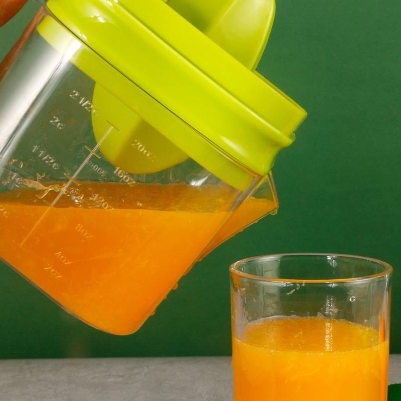 Orange Juicer Lemon Manual Hand Squeezer with Built-in Measuring Cup Grate Gift