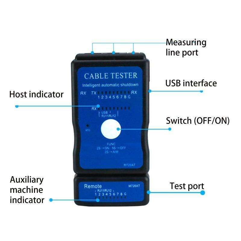 Multifunctional RJ45 Cable Testers Fast Testing without Wait Sturdy Cable Tester