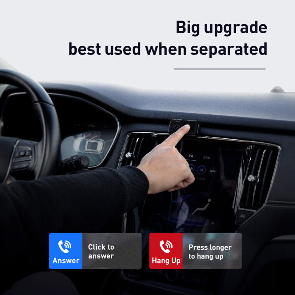 Baseus T Typed S-16 FM Transmitter Bluetooth-compatible Handsfree Car Kit M