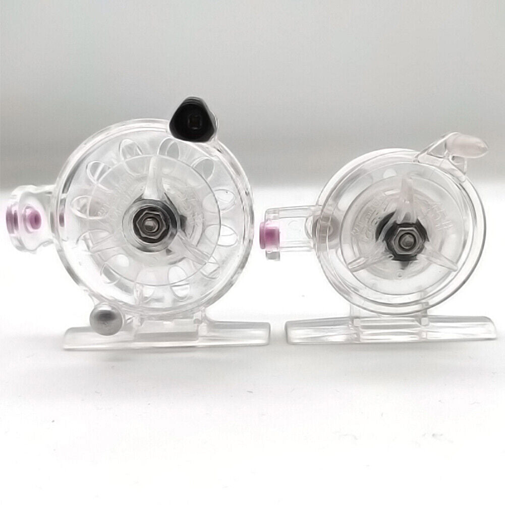 55mm Plastic Metal Winter Ice Fishing Reels Portable Fishing Reel (White)