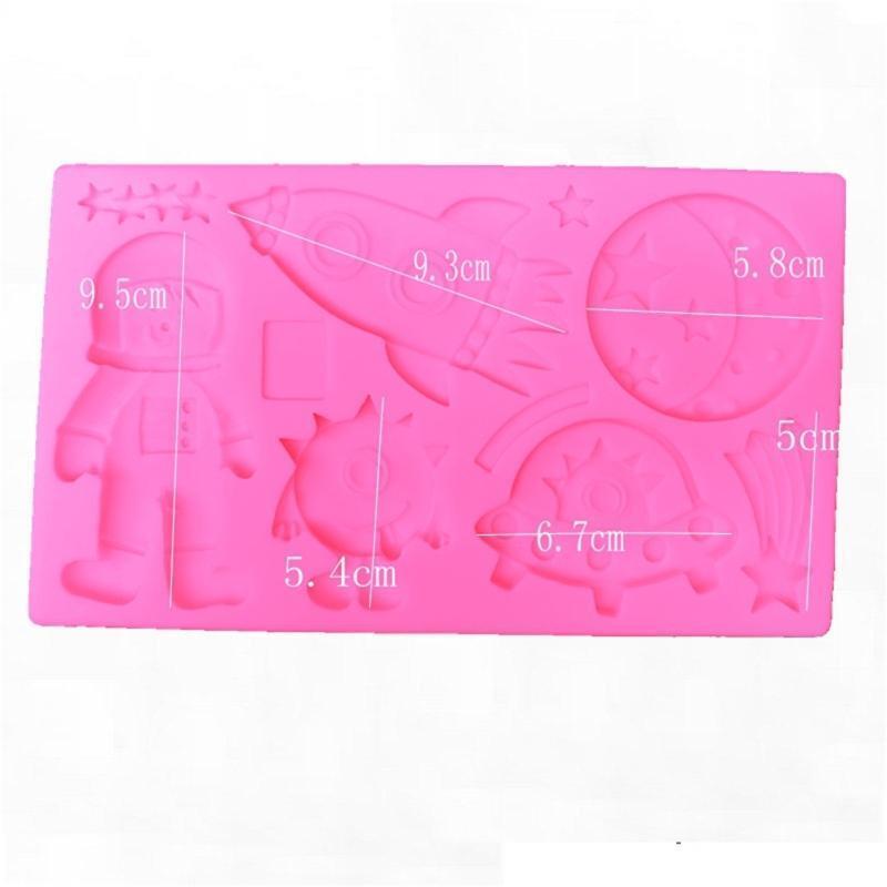 Silicone Mold for Baking Rocket Alien Chocolate Making Mould for Birthday Decor