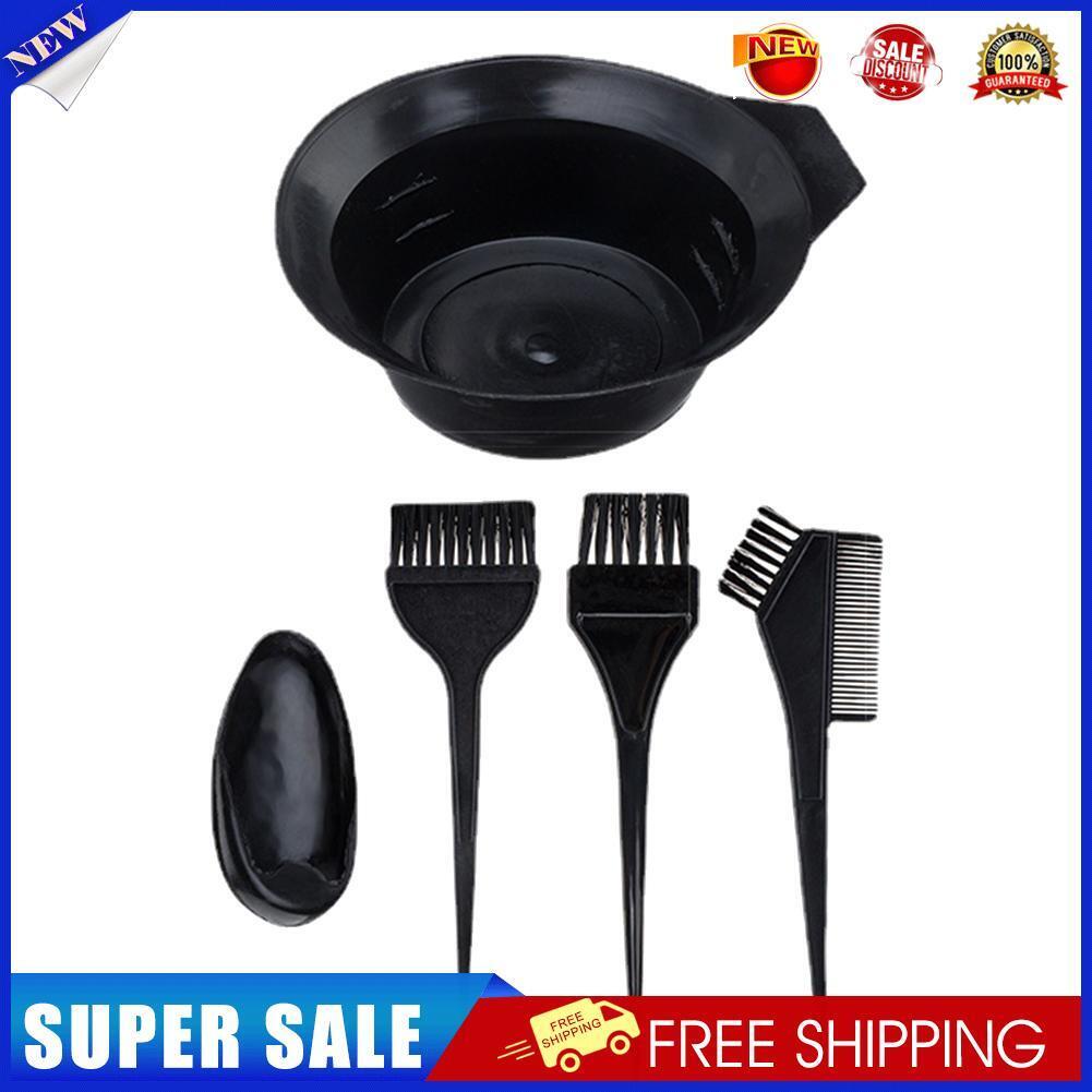 Hair Dying Brush Bowl Set with Ear Caps Dye Mixer Hair Coloring Applicator