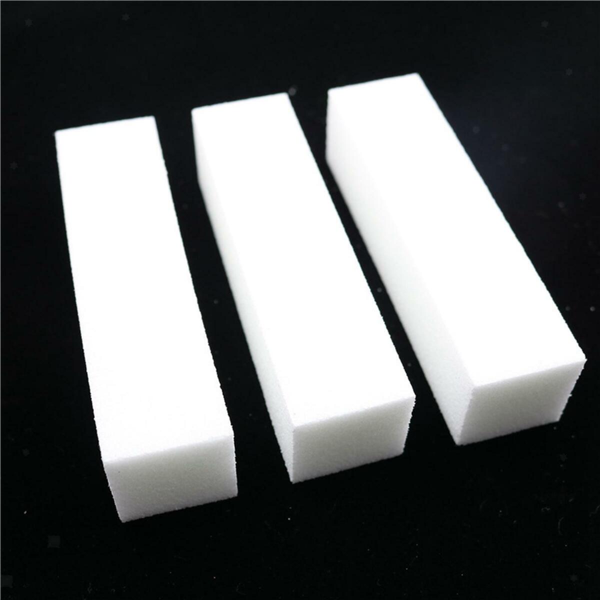 10 Pieces Nail Buffer Block Fingernails White Polisher for Manicure Pedicure