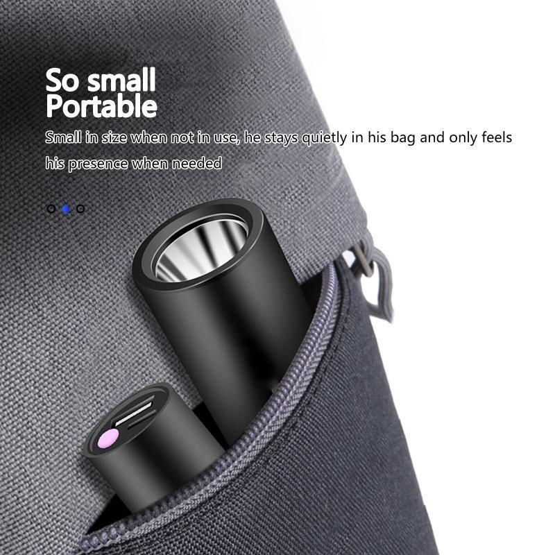 Rechargable Mini LED Flashlight 3 Lighting Modes Waterproof Easy to Use Clean