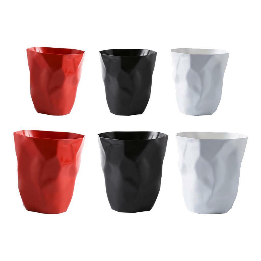 Round  Trash Can Garbage Bin Garbage Waste  9L White Small