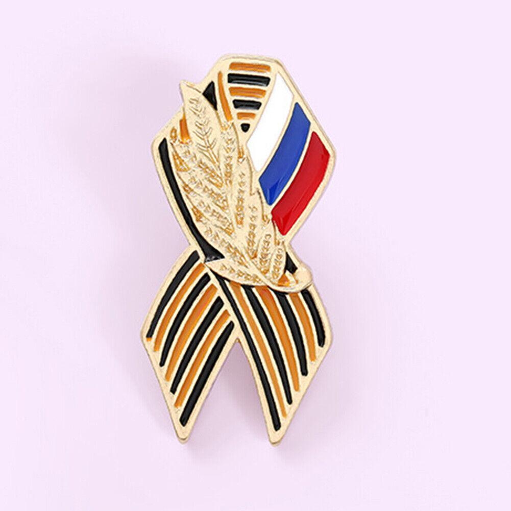 Enamel Badge Russian Flag Saint Victory Day Lapel Pin T Shirt Hats Brooch