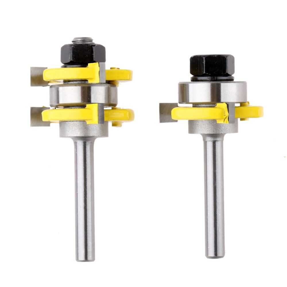 6.35mm Shank Woodworking Tongue & Groove Router Bits Milling Panel Wood Cutters