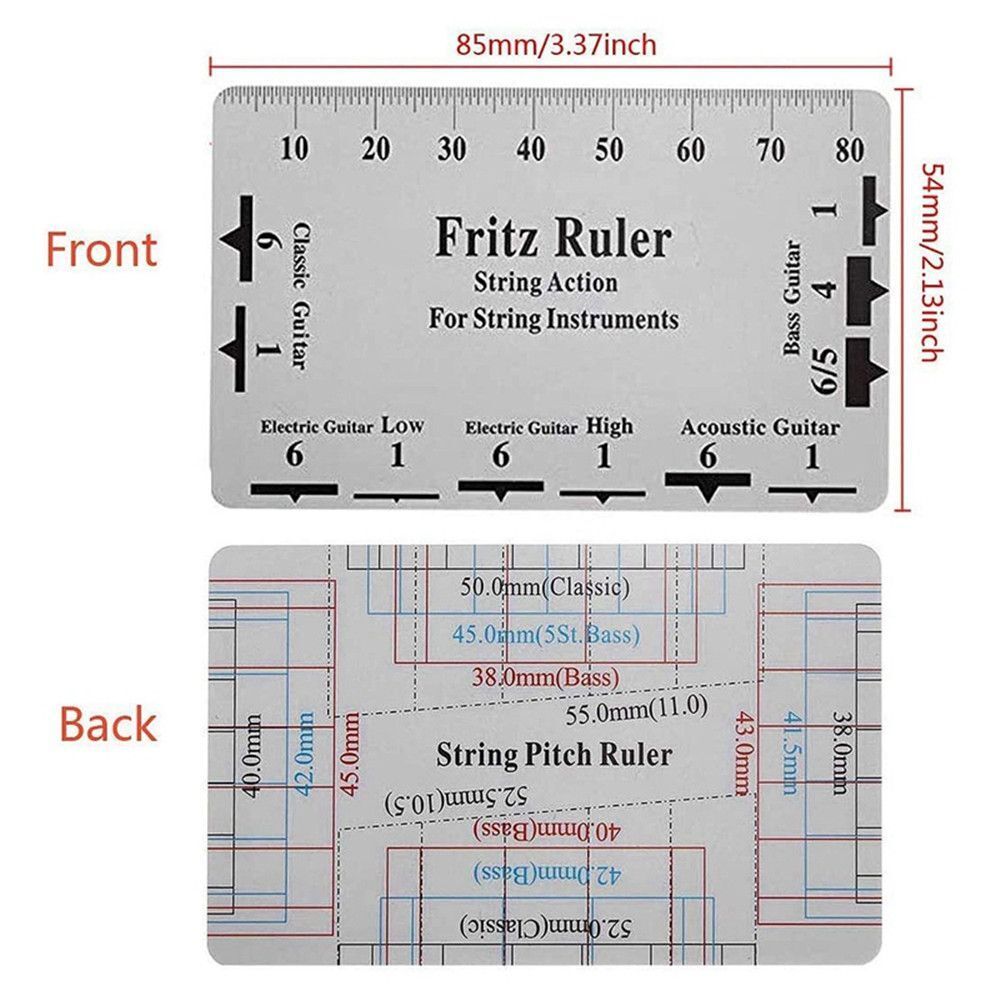 Action Ruler Luthiers Tool Guitar Neck Gauge Measuring Ruler For Gibson|Fender