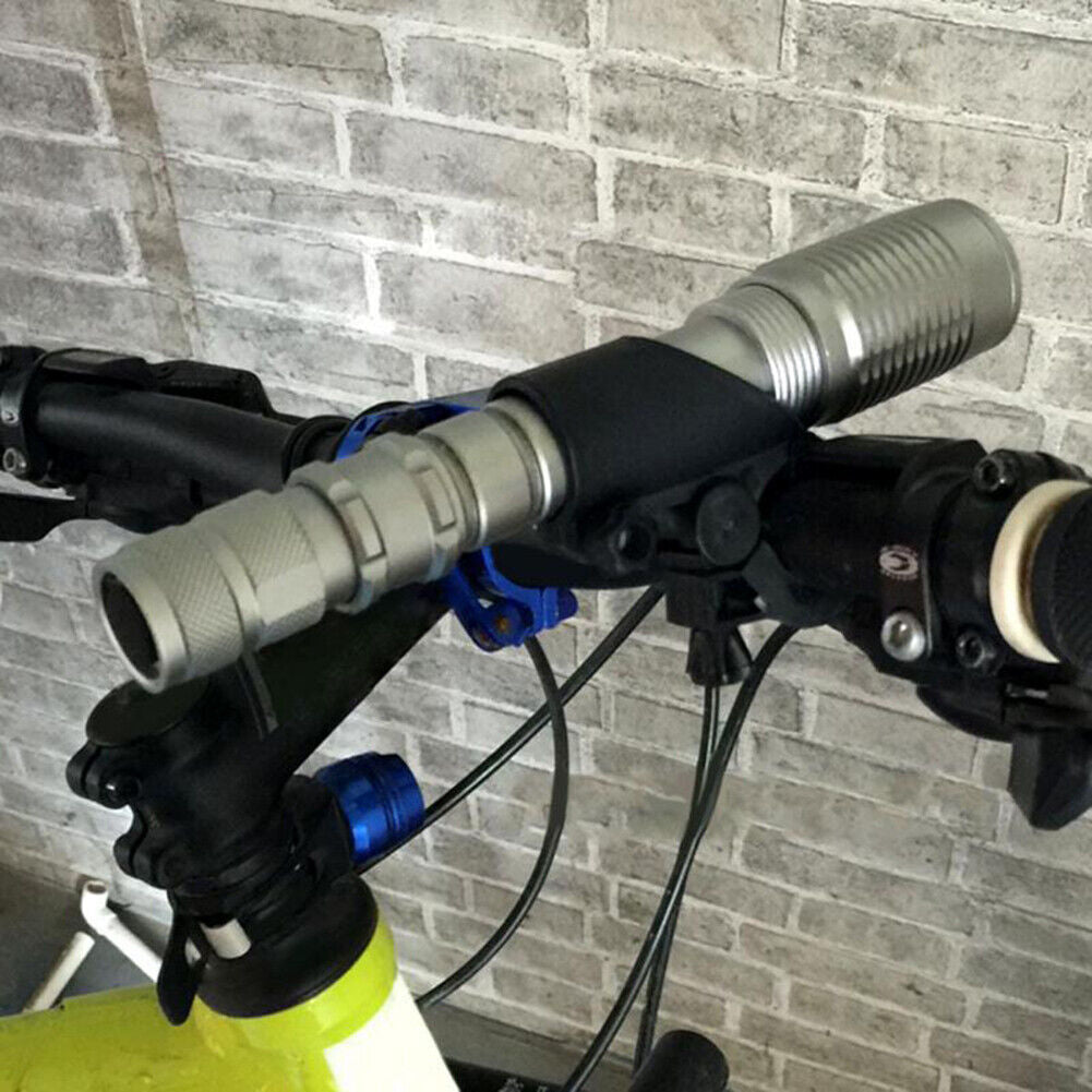 360-Degree Rotating Bicycle Handlebar Front Light Torch Clip Headlight Base