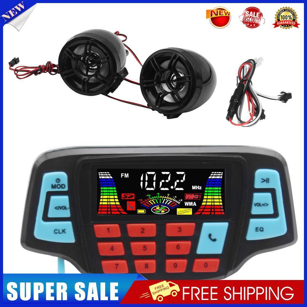 Waterproof Motorcycle Audio System USB TF Bluetooth-compatible FM Radio MP3