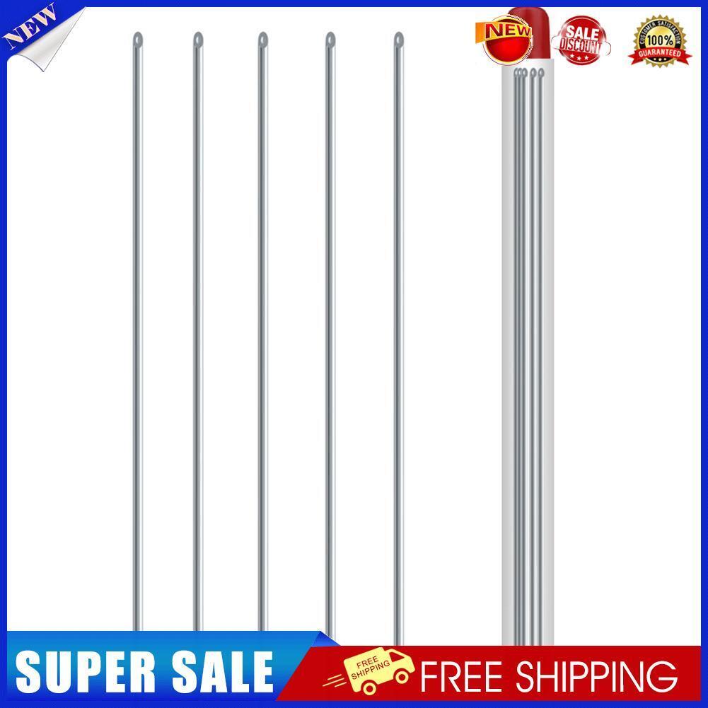 5pcs Portable Hollow Earthworm Hooking Needle Stainless Steel Upper Needles