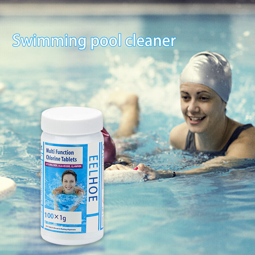 100pcs 100g Swimming Pool Cleaning Tablets Effervescent Pills Cleaner Tools