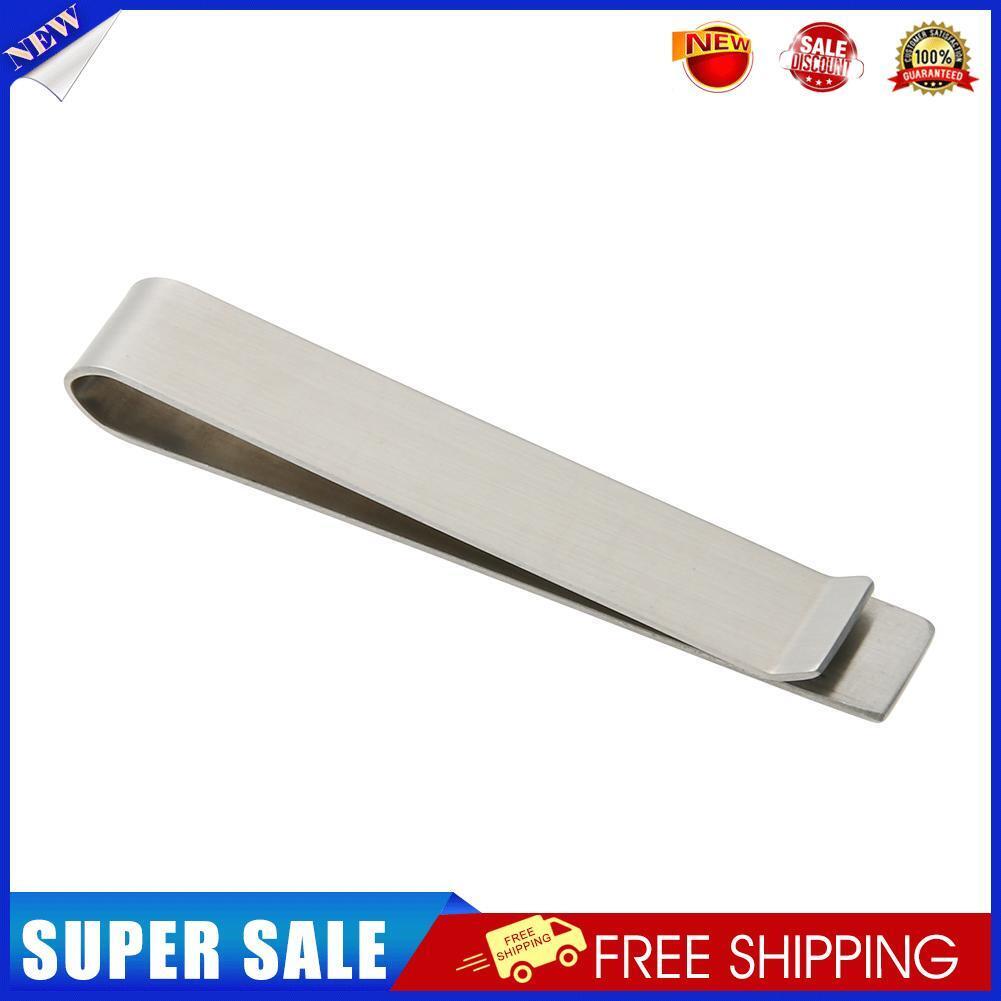 Long Metal Stainless Steel Money Clip Collar Card Clip Cash Holder Folder