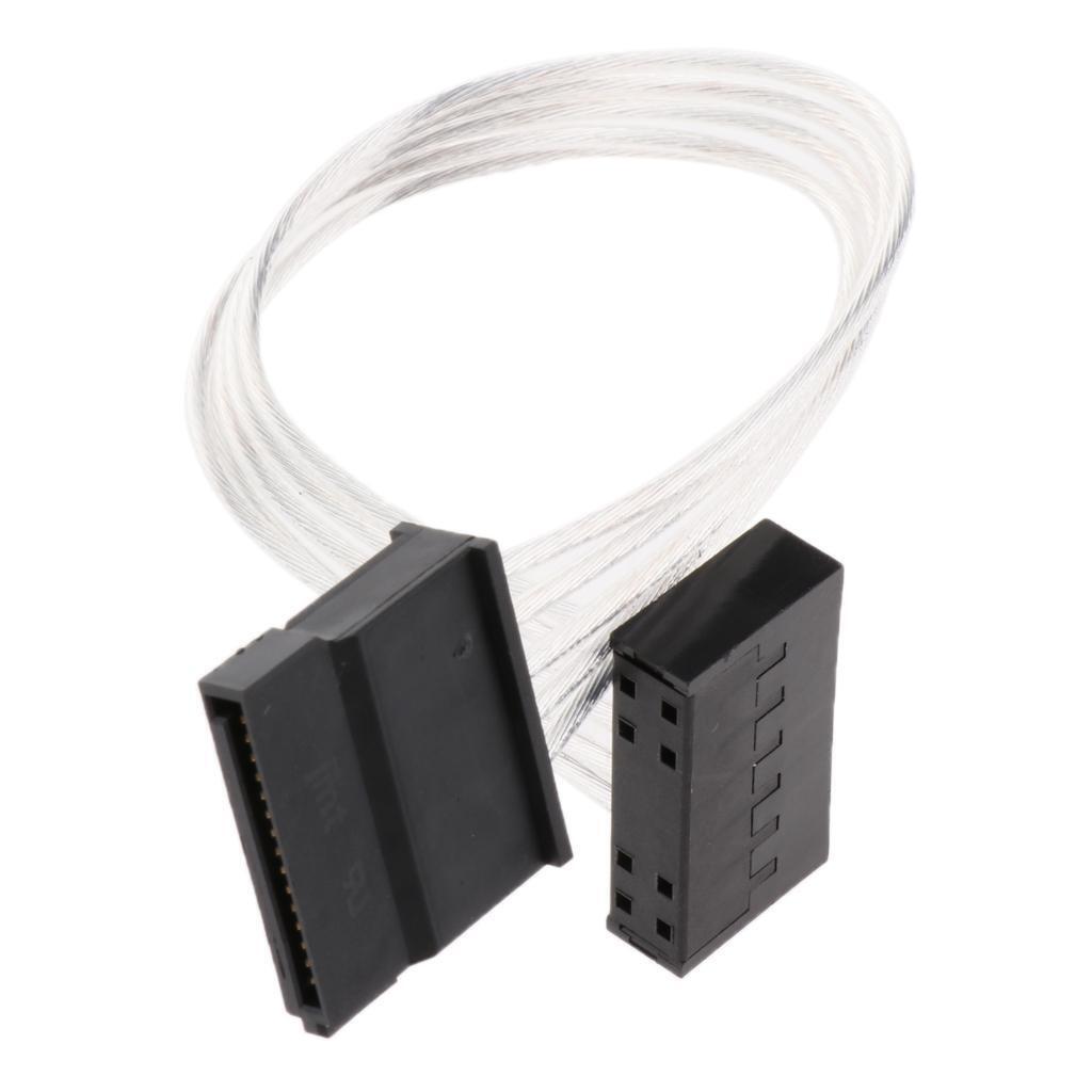 PC SATA HDD Power Supply Extension Cable Male to Female, 7.87" / 20cm White