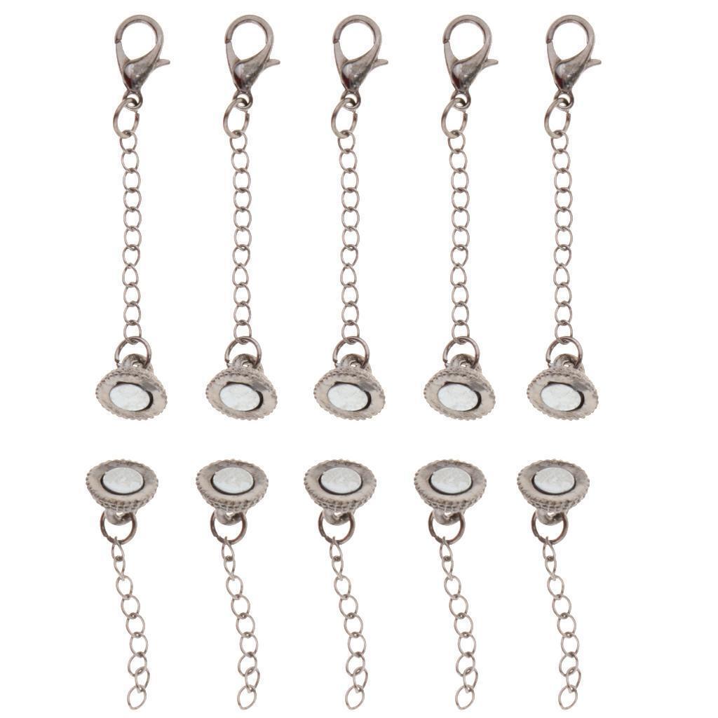 5 Sets Extender Chain Magnetic Lobster Clasp for Jewelry Necklace Bracelet