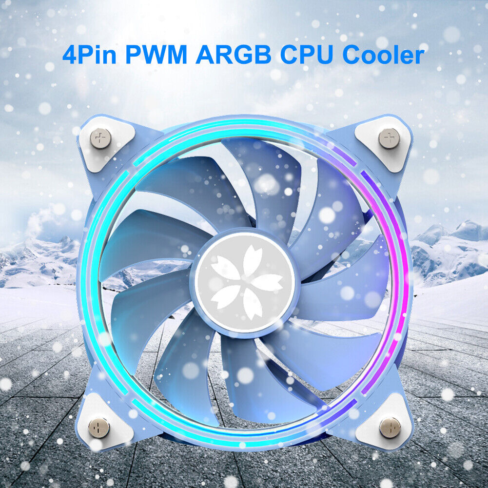 Yeston ZEAGINAL 12cm PC Case Fan Cooling Hydraulic 4Pin PWM ARGB CPU Cooler