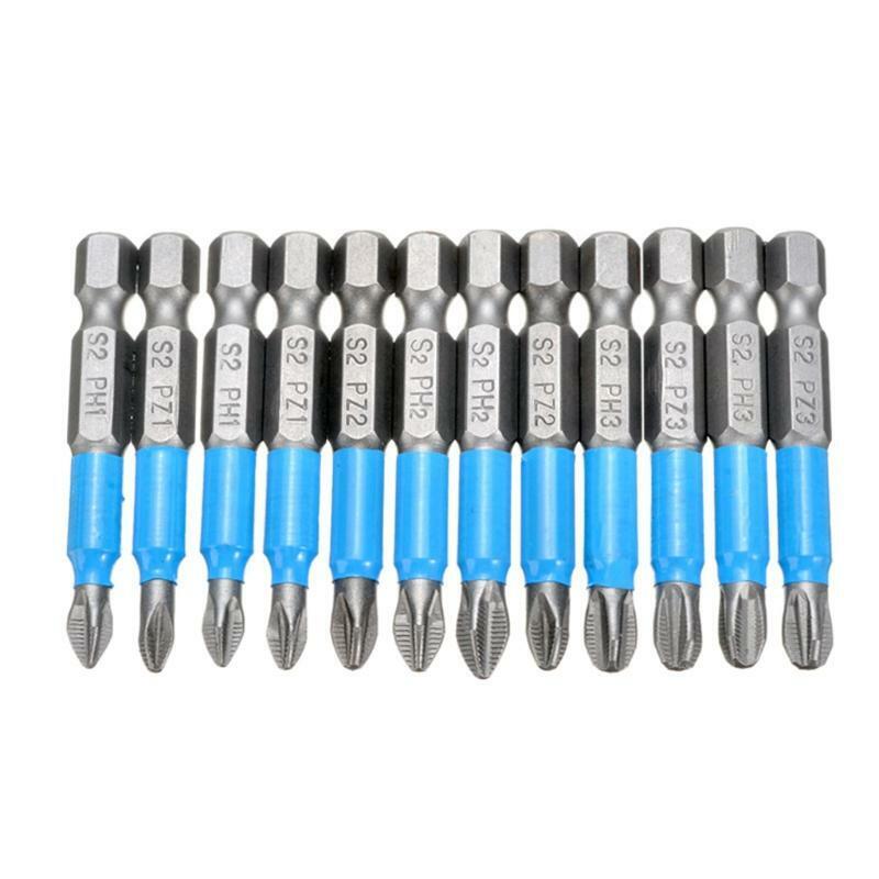Magnetic Screwdriver Bits Set Hex Shank Screwdriver Drill Tool Accessory 6 Types