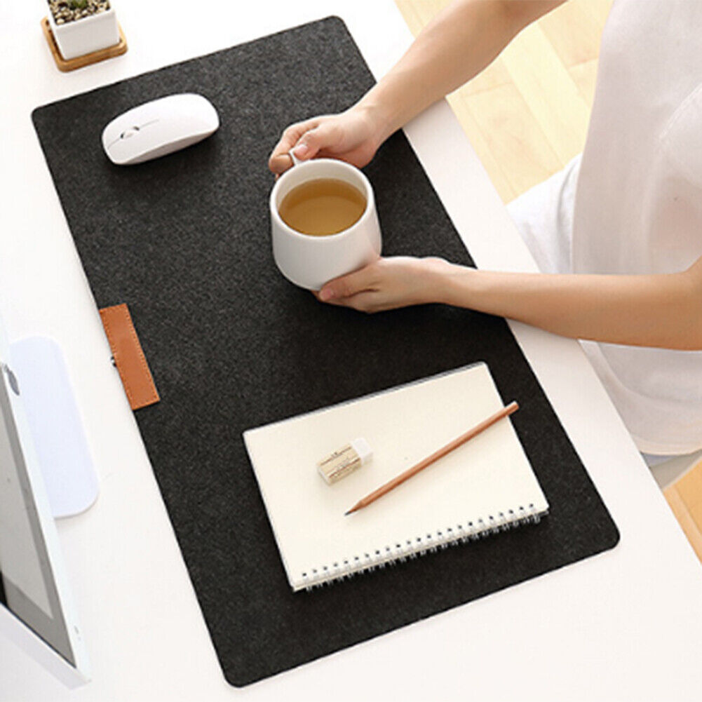 Office Computer Table Mat Keyboard Felt Laptop Cushion Mouse Pad (Grey)
