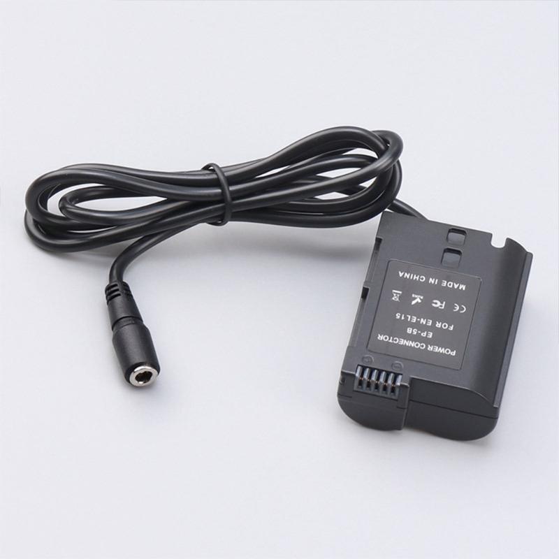 EN-EL15 Dummy Battery with Type-C Cable Camera Power Adapter for D500 D600 D610