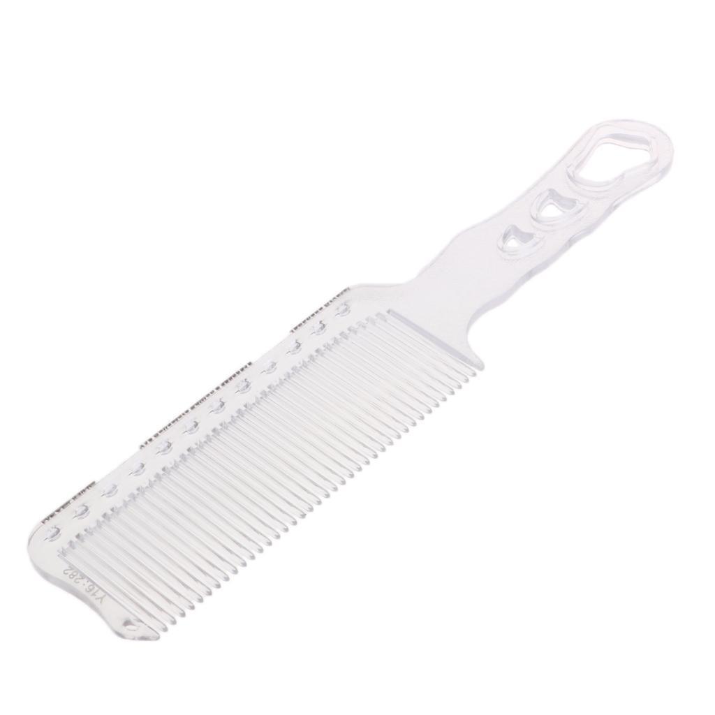 Clear Plastic Anti-static Barber Hairdressing Clipper Comb, Flat