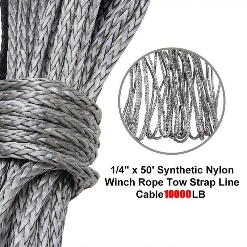 Vehicle Boat Synthetic Tow Rope Strap with Hooks Emergency Hauling Pulling Line