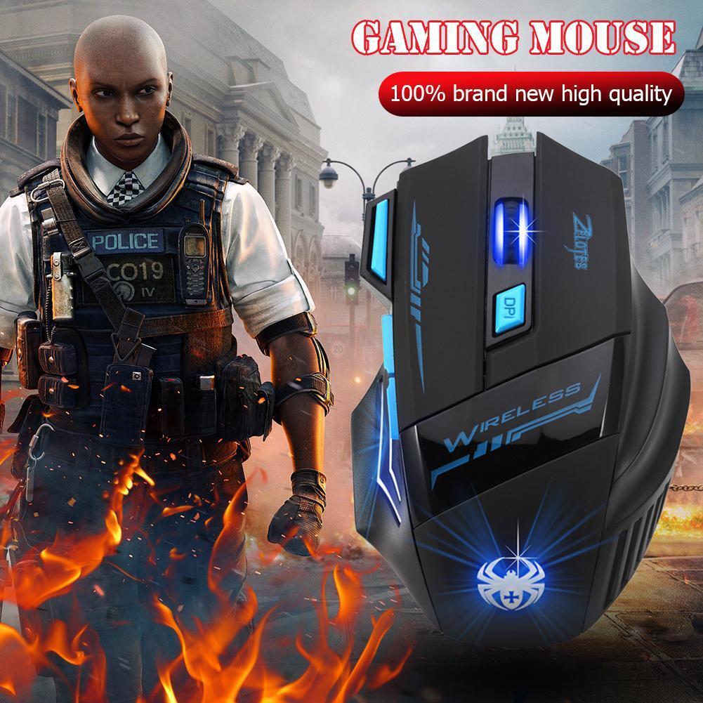 ZELOTES F-14 2.4GHz Wireless USB 2400DPI Adjustable Ergonomic Optical Mouse