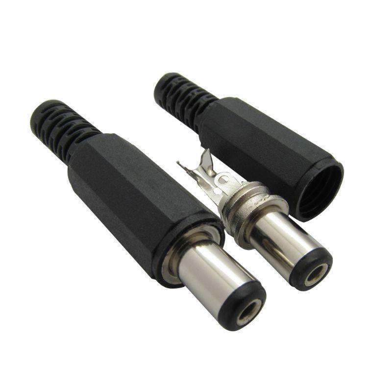 5.5x2.1mm DC Male Plug Power Supply DIY DC Barrel Connector with Shrinkle Tube