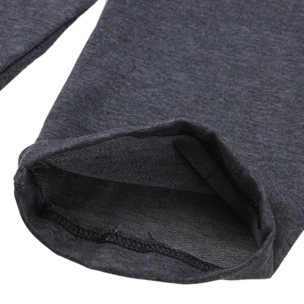 Women Long Sleeve Gray Letter Print Hooded Sweatshirt Pullovers (L)