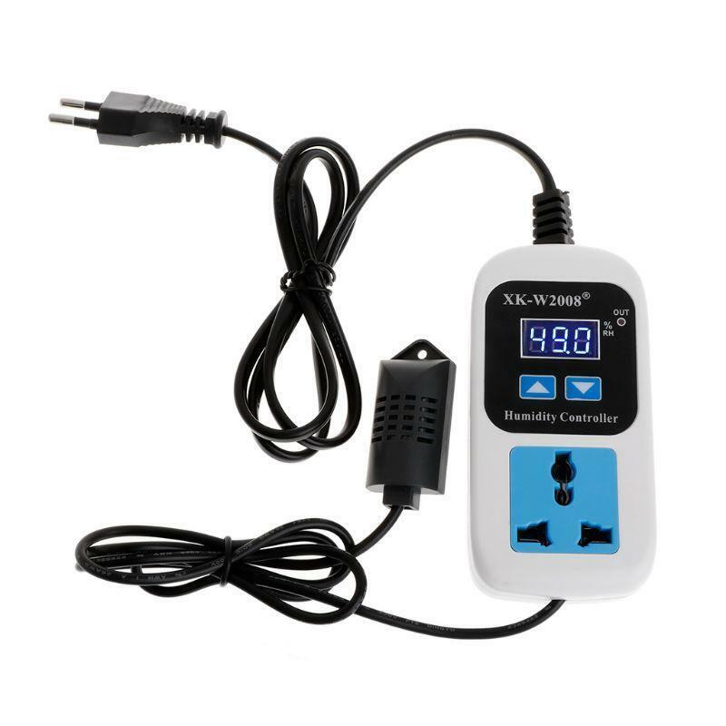 Digital Humidity Control Controller Moisture Switch Socket w/ EU Plug 110V-220V